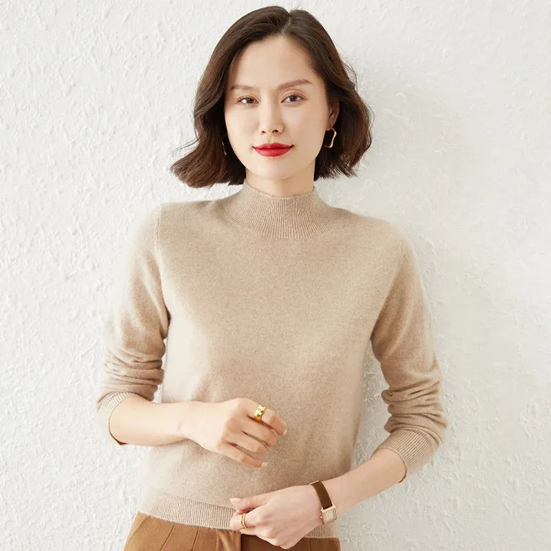 Women Sweater Long Sleeve Knitwear Warm Autumn Winter Bottoming Shirt Slim Fit Pullovers Fashion Korean Jumpers Pull Sweates