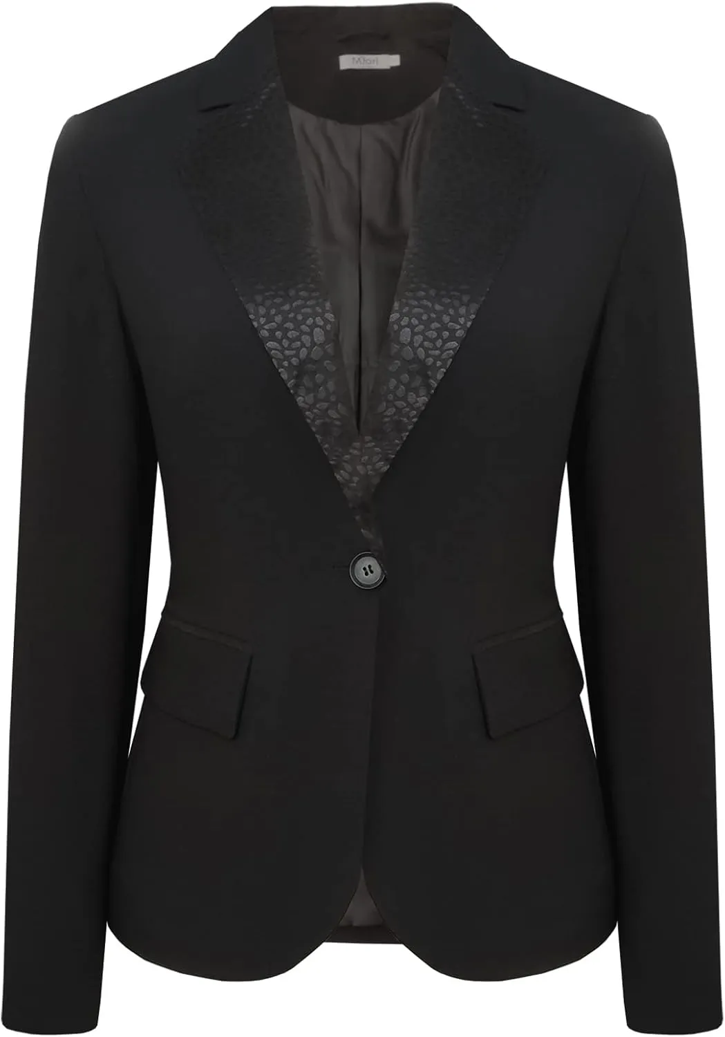 Womens Long Sleeve Blazers for Work Casual Notch Lapel One Button Hot Pink Blazer Women with Pocket