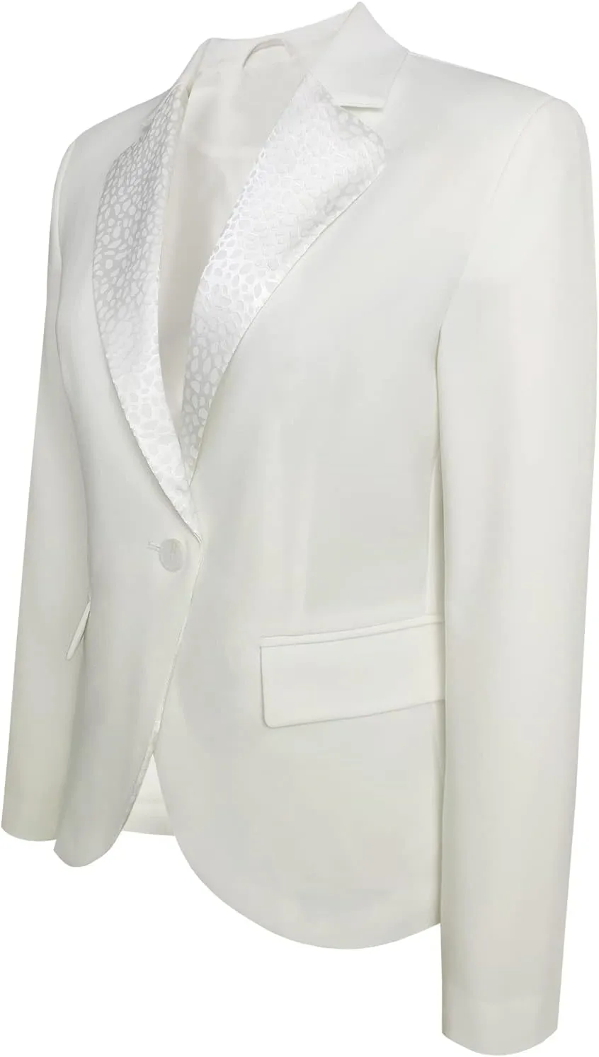 Womens Long Sleeve Blazers for Work Casual Notch Lapel One Button Hot Pink Blazer Women with Pocket