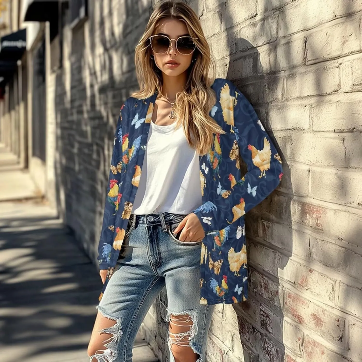 Womens Open Front Cardigan Casual Long Cardigans Long Sleeve Lightweight Jacket Tops Fall Outfit with Pockets