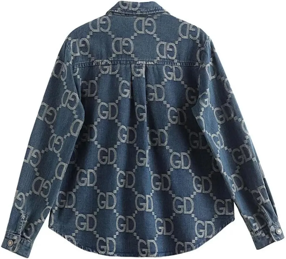 Women's Summer Casual Denim Jackets Streetwear Tweed Style Fashion Denim Jacket