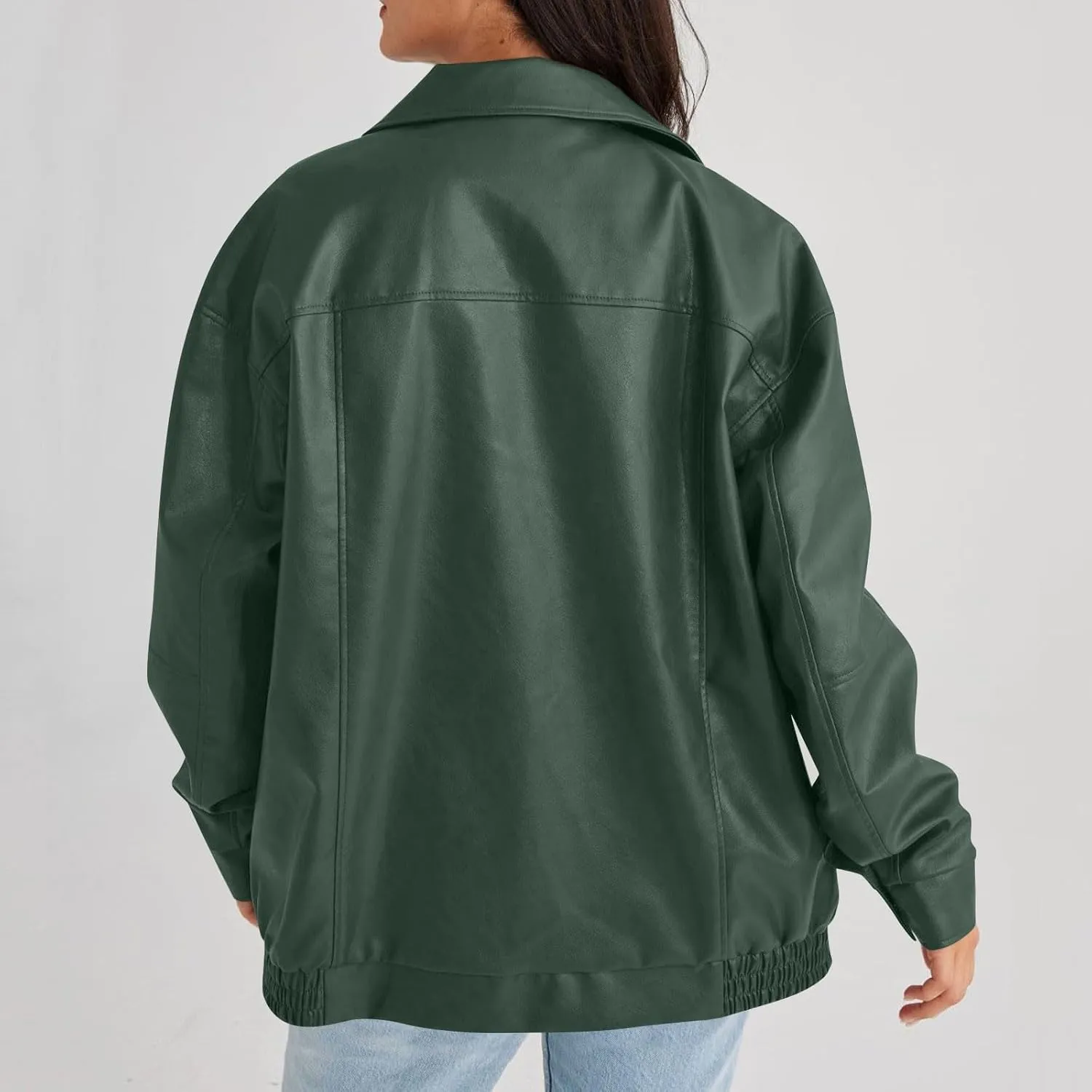 Womens Trendy Oversized Leather Jackets Faux Suede 2024 Fall Fashion Motorcycle Biker Coats Winter Cool Outfits Clothes