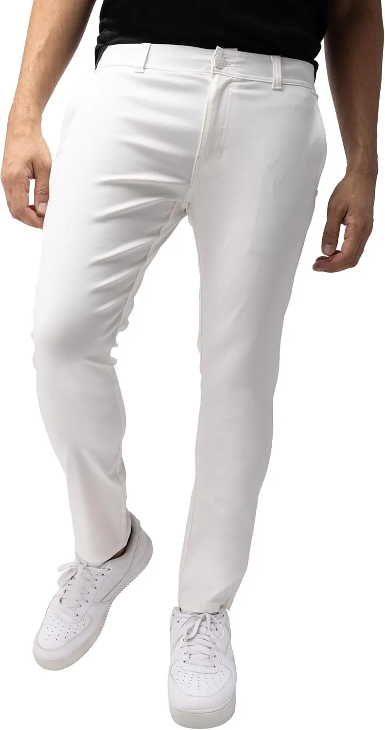 X RAY Stretch Slim Fit Golf Pants Men with Pockets - Tapered Lightweight Mens Golf Pants (Available in 30-38),