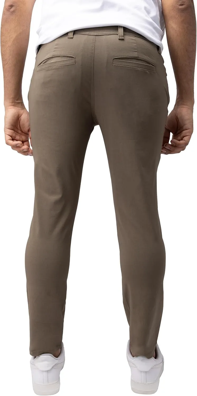 X RAY Stretch Slim Fit Golf Pants Men with Pockets - Tapered Lightweight Mens Golf Pants (Available in 30-38),