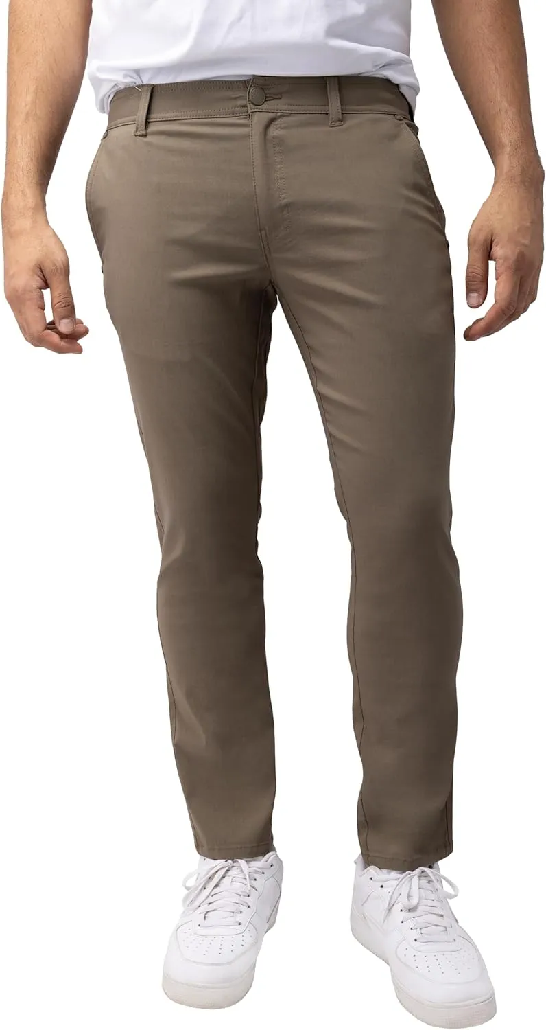 X RAY Stretch Slim Fit Golf Pants Men with Pockets - Tapered Lightweight Mens Golf Pants (Available in 30-38),