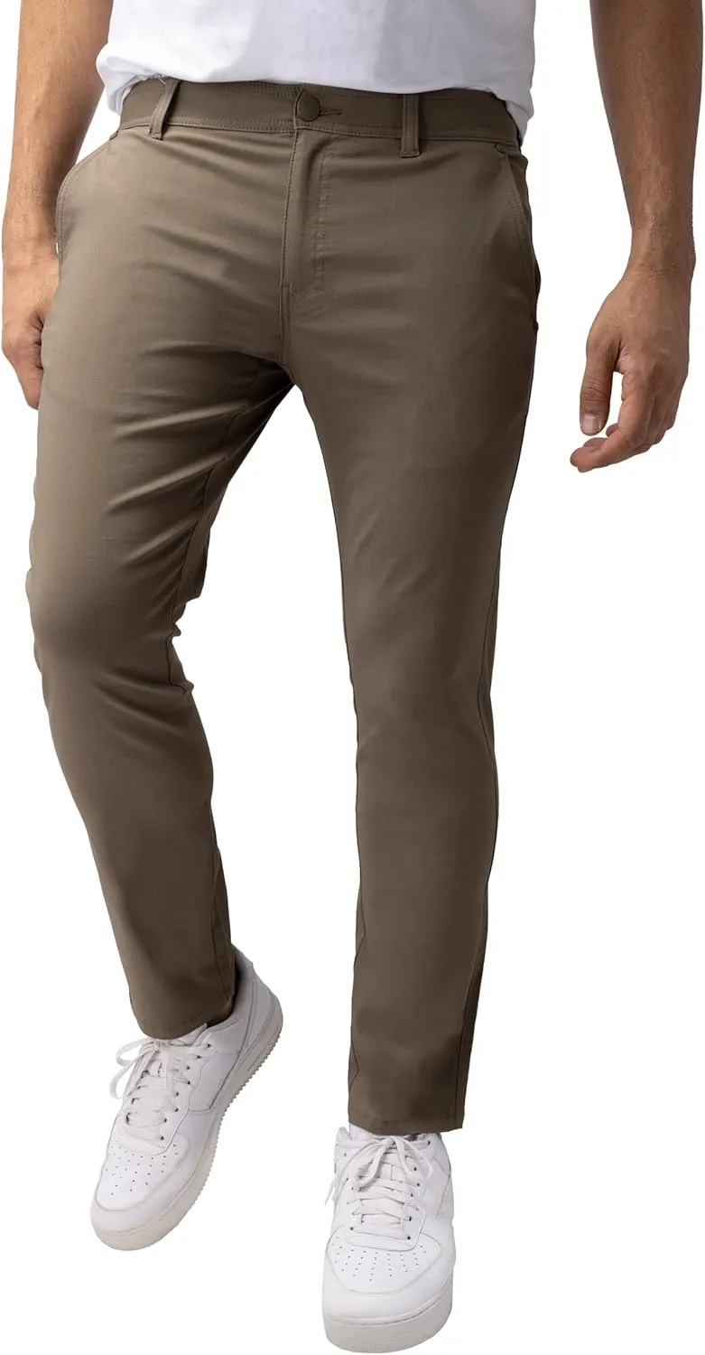 X RAY Stretch Slim Fit Golf Pants Men with Pockets - Tapered Lightweight Mens Golf Pants (Available in 30-38),