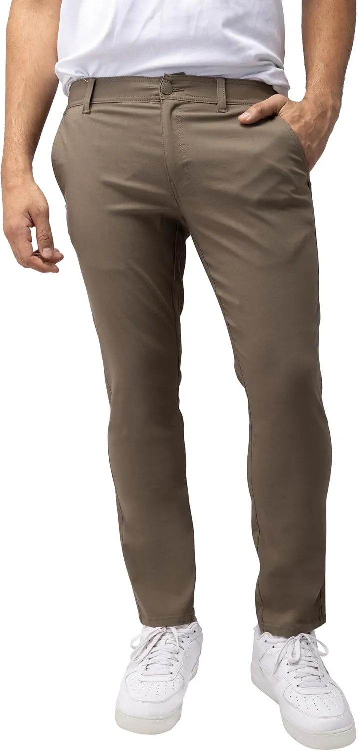 X RAY Stretch Slim Fit Golf Pants Men with Pockets - Tapered Lightweight Mens Golf Pants (Available in 30-38),