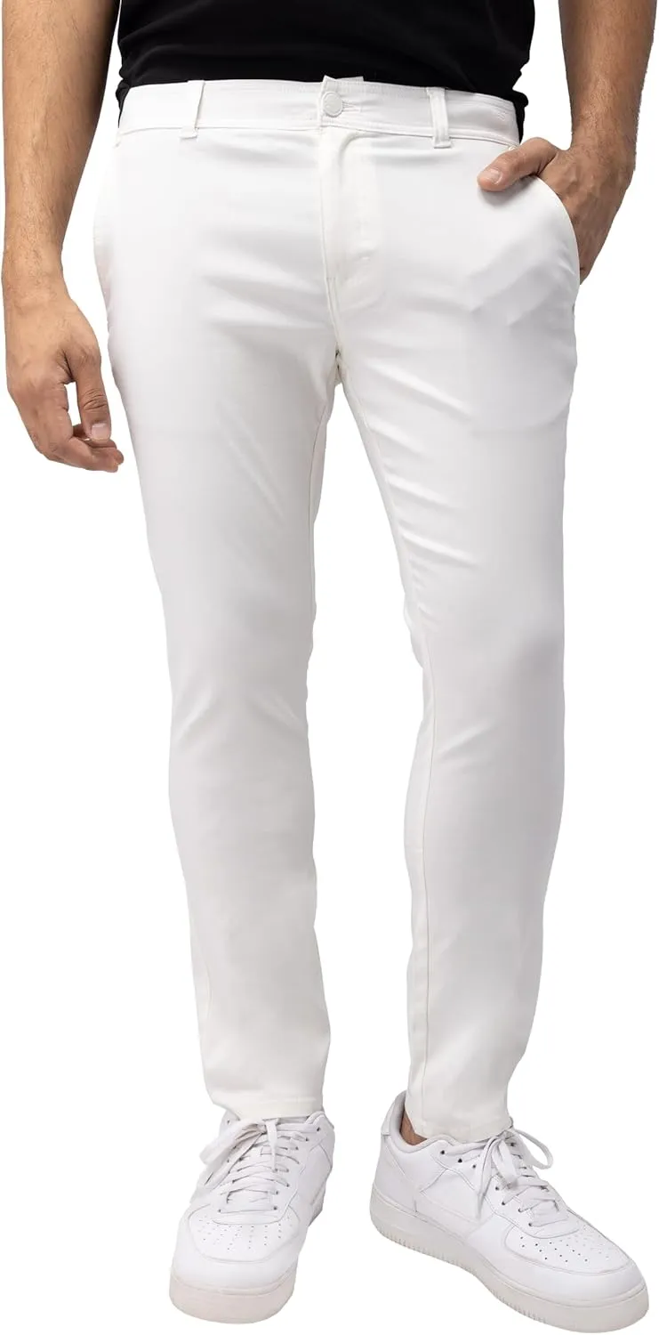 X RAY Stretch Slim Fit Golf Pants Men with Pockets - Tapered Lightweight Mens Golf Pants (Available in 30-38),