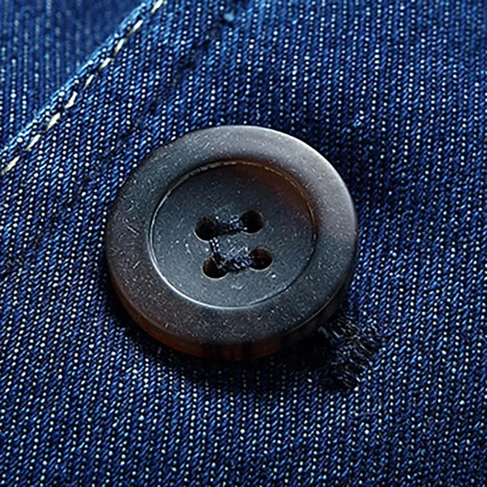 XYGJZ Men's Vintage Denim Blazers Three Buttons Single Breasted Sports Coat